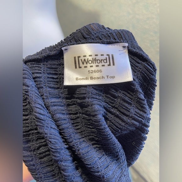 WOLFORD Women’s Deep Blue Bondi Beach Top Size Small - Picture 5 of 9